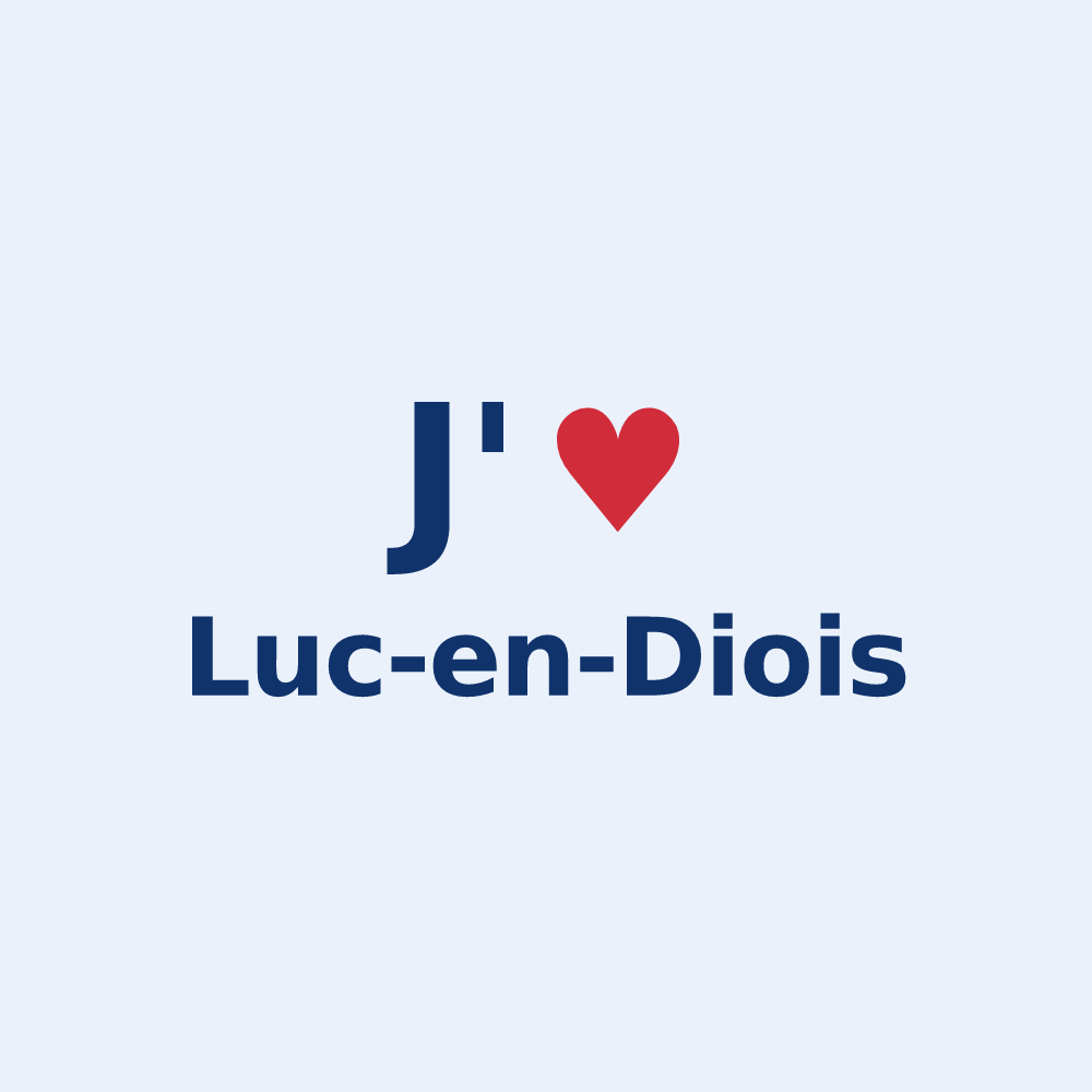 Sticker personnalisé Luc-en-Diois — design J'aime Luc-en-Diois