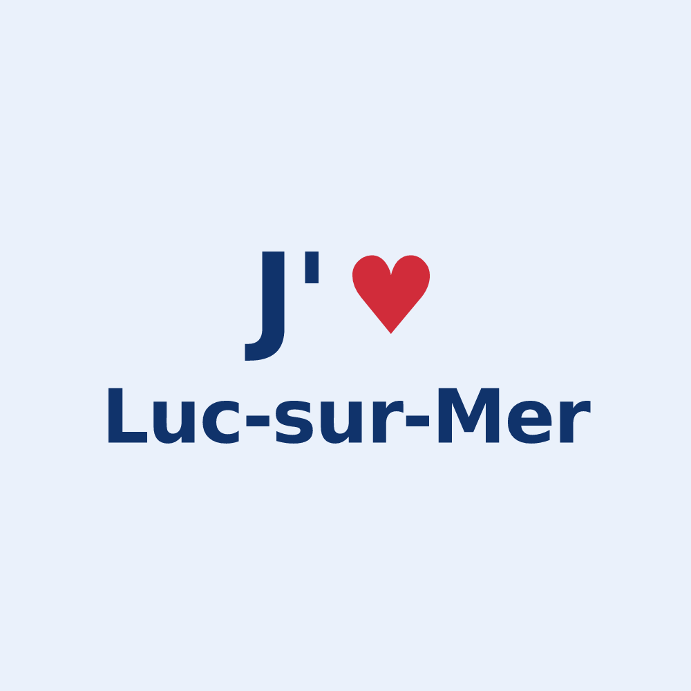 Sticker personnalisé Luc-sur-Mer — design J'aime Luc-sur-Mer