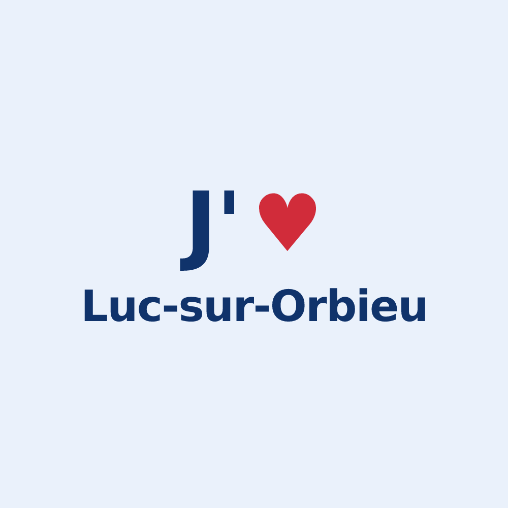 Sticker personnalisé Luc-sur-Orbieu — design J'aime Luc-sur-Orbieu