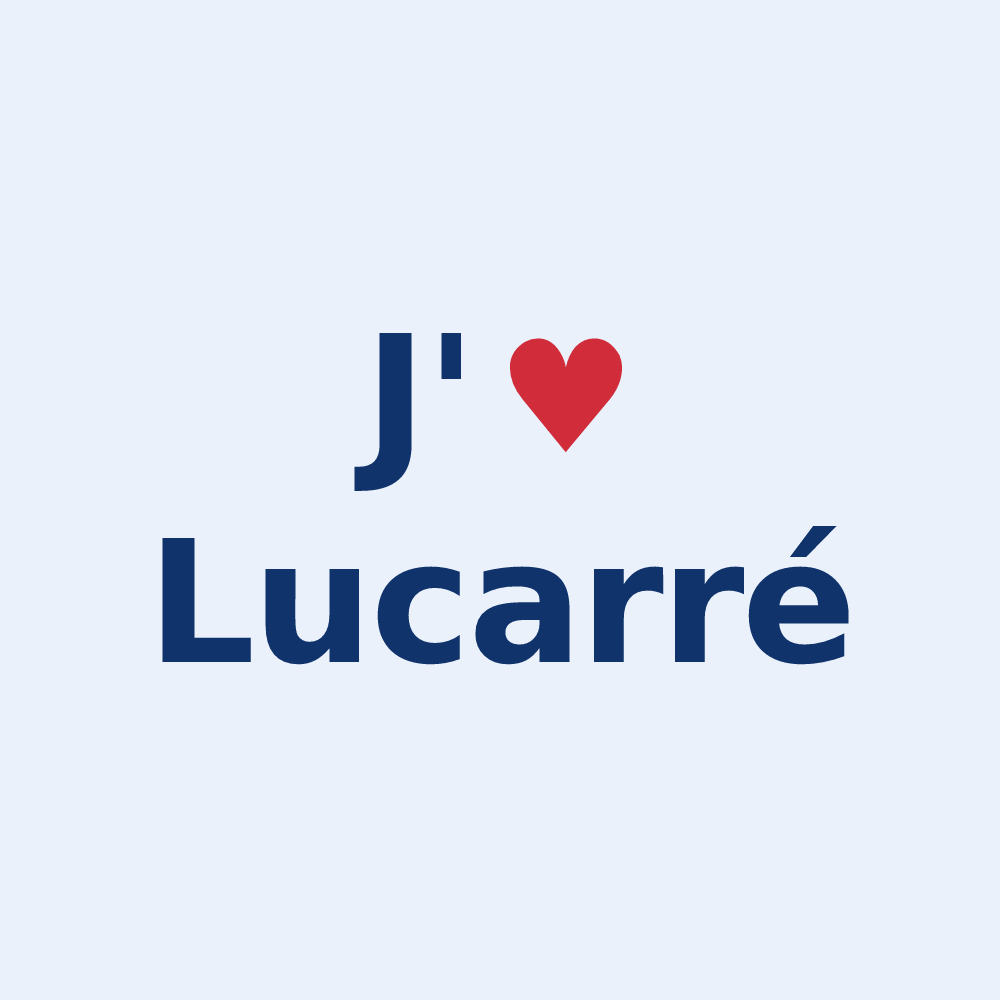 Sticker personnalisé Lucarré — design J'aime Lucarré
