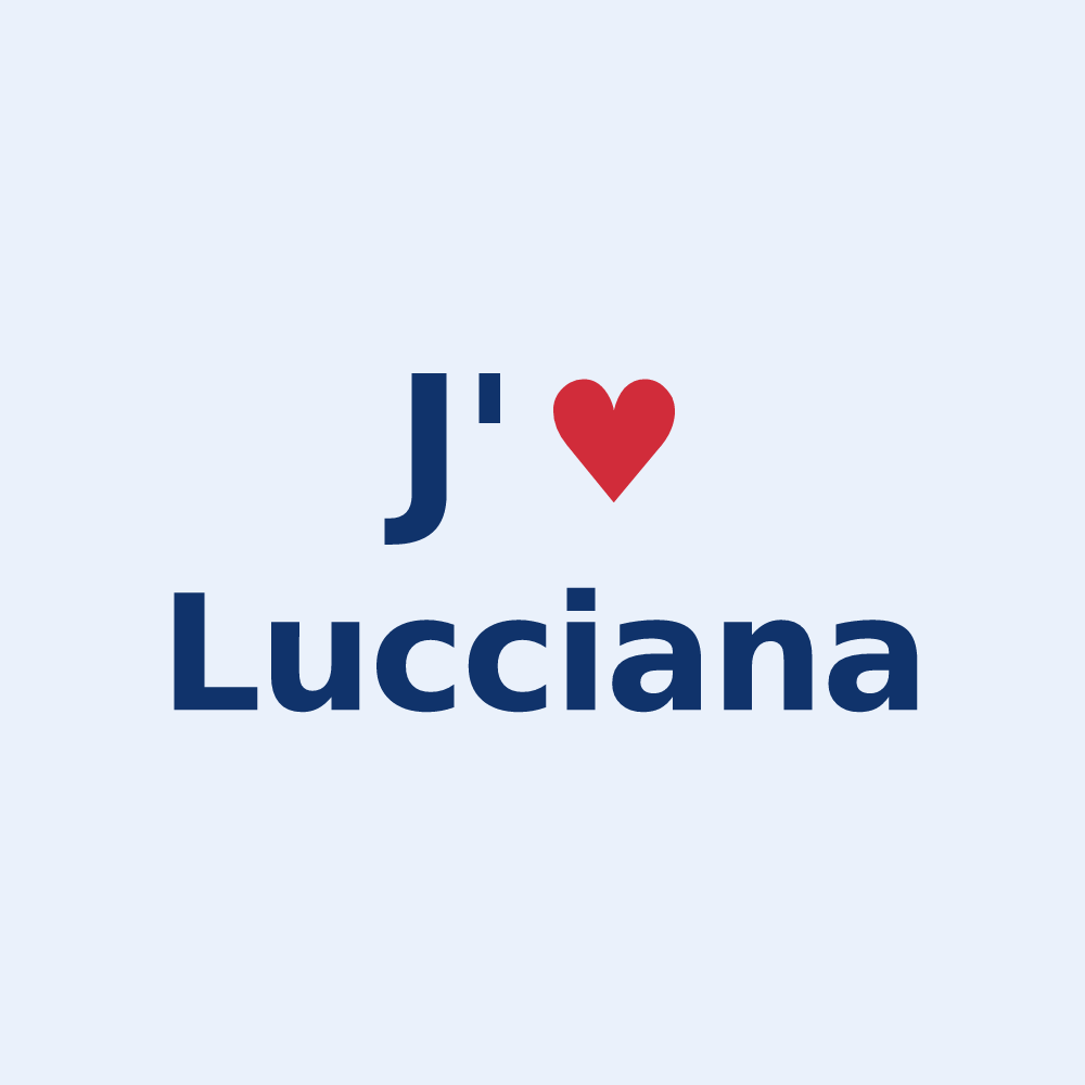 Sticker personnalisé Lucciana — design J'aime Lucciana