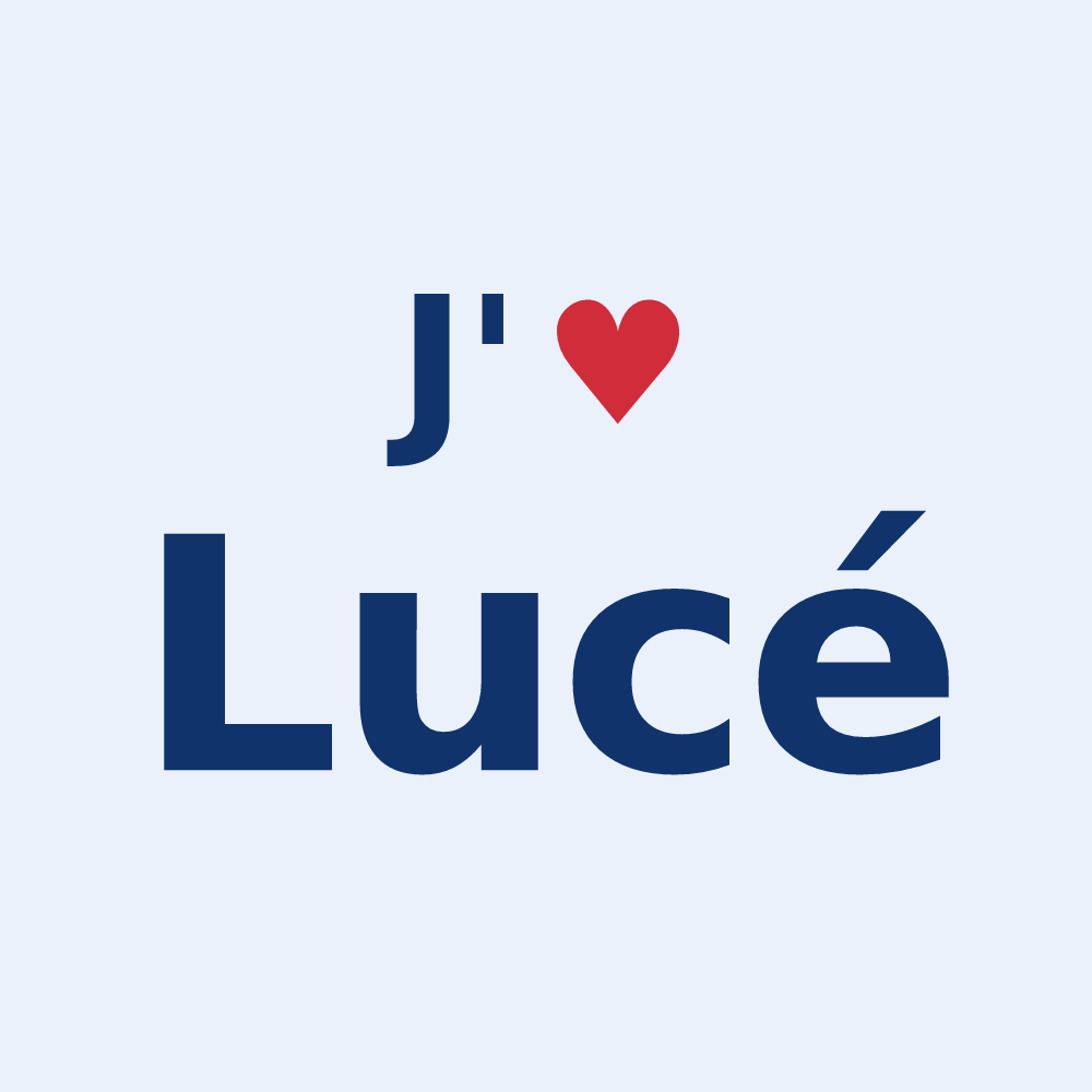 Sticker personnalisé Lucé — design J'aime Lucé