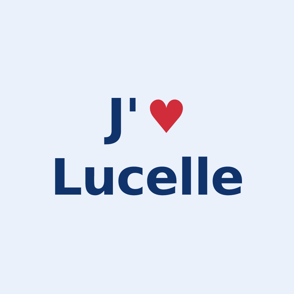 Sticker personnalisé Lucelle — design J'aime Lucelle