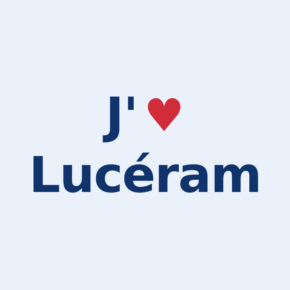 Sticker personnalisé Lucéram — design J'aime Lucéram