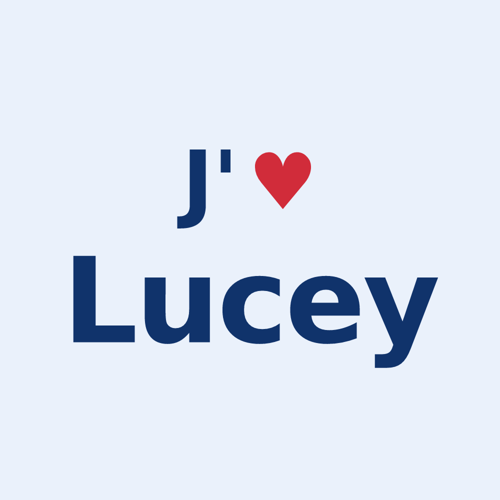Sticker personnalisé Lucey — design J'aime Lucey