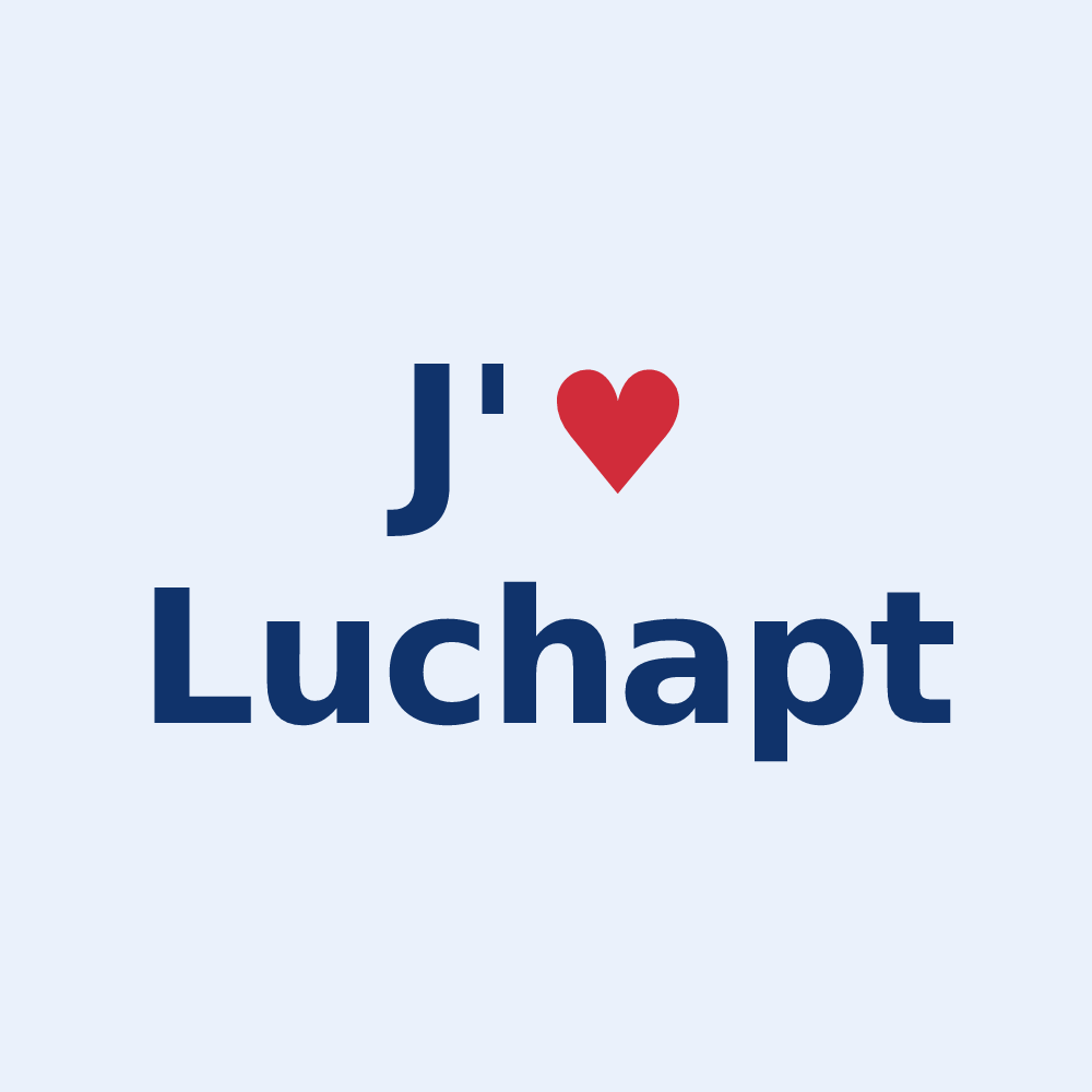 Sticker personnalisé Luchapt — design J'aime Luchapt