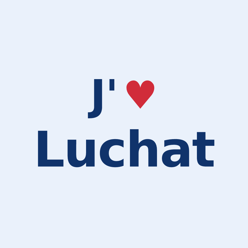 Sticker personnalisé Luchat — design J'aime Luchat