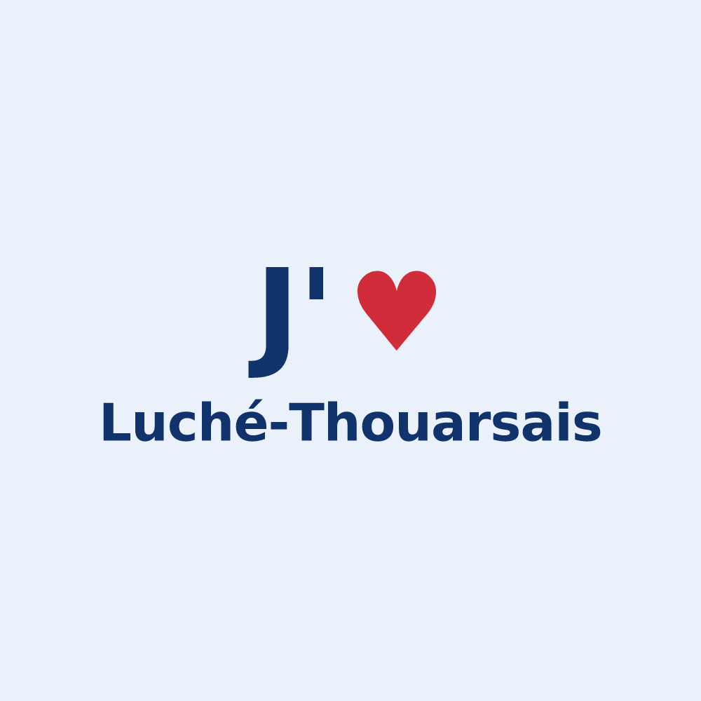 Sticker personnalisé Luché-Thouarsais — design J'aime Luché-Thouarsais
