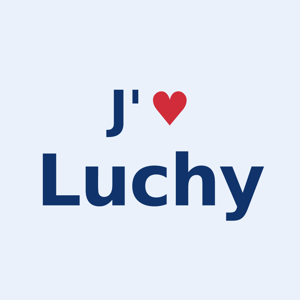 Sticker personnalisé Luchy — design J'aime Luchy