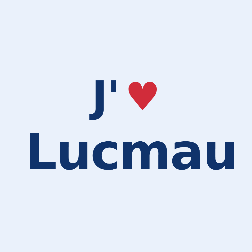 Sticker personnalisé Lucmau — design J'aime Lucmau