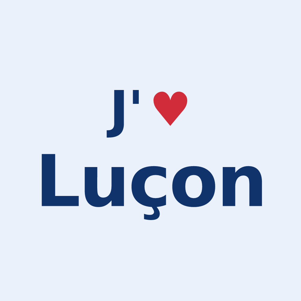 Sticker personnalisé Luçon — design « J'aime Luçon » imprimé sur le sticker