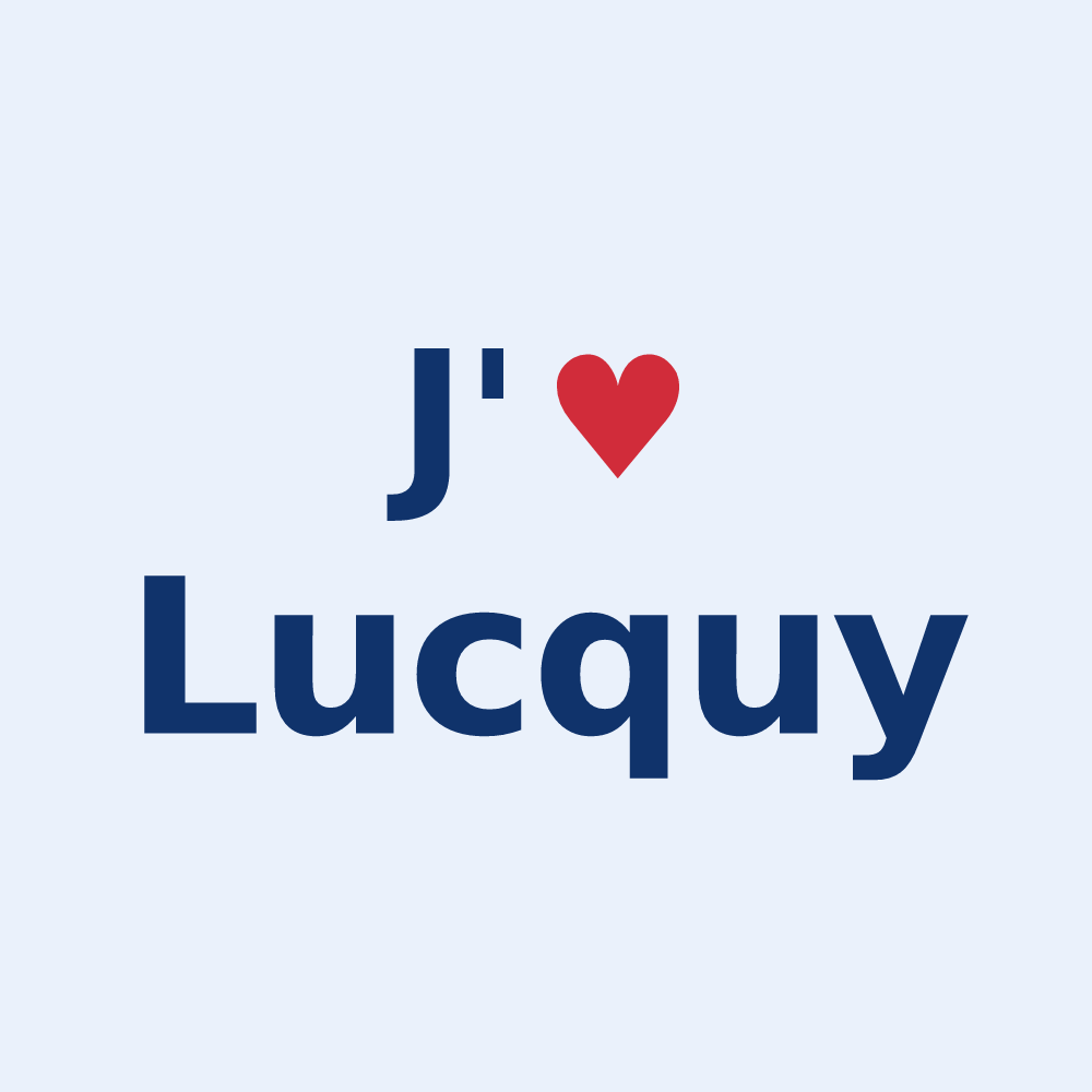 Sticker personnalisé Lucquy — design J'aime Lucquy
