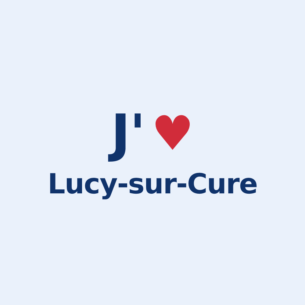 Sticker personnalisé Lucy-sur-Cure — design J'aime Lucy-sur-Cure