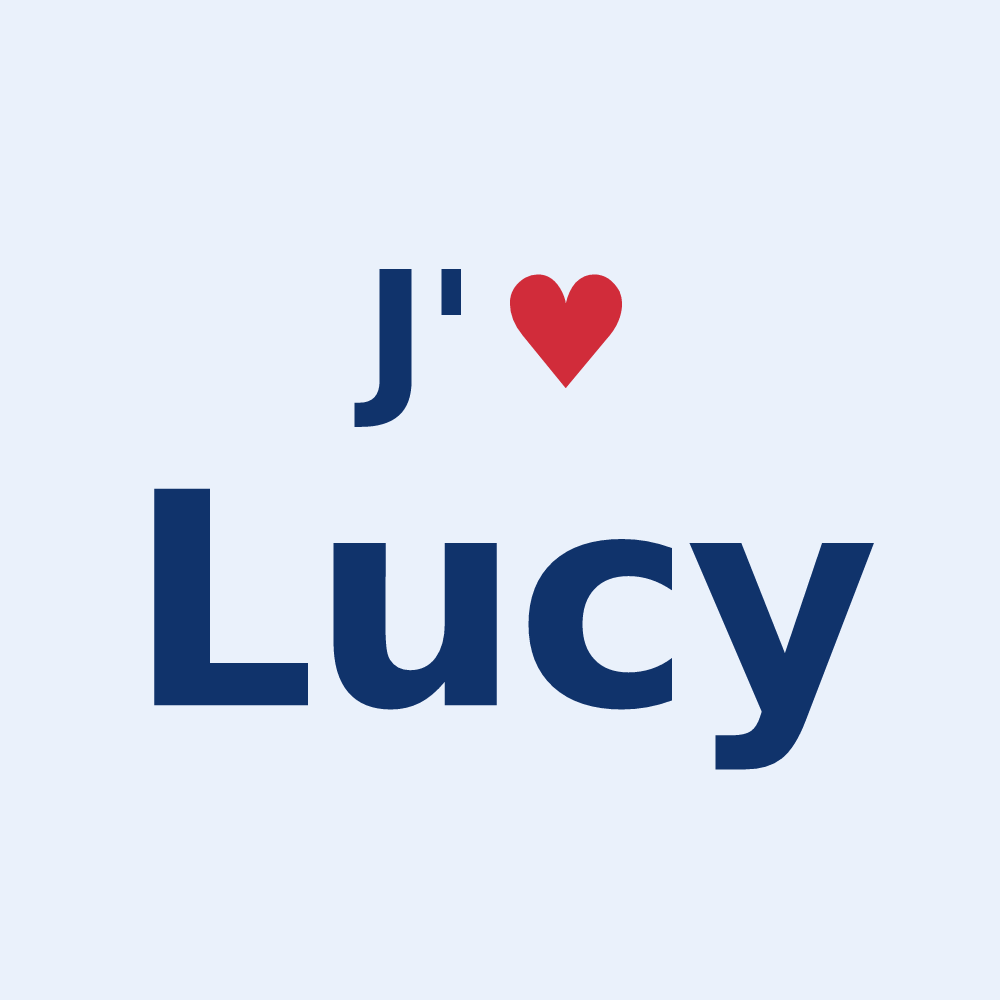 Sticker personnalisé Lucy — design J'aime Lucy