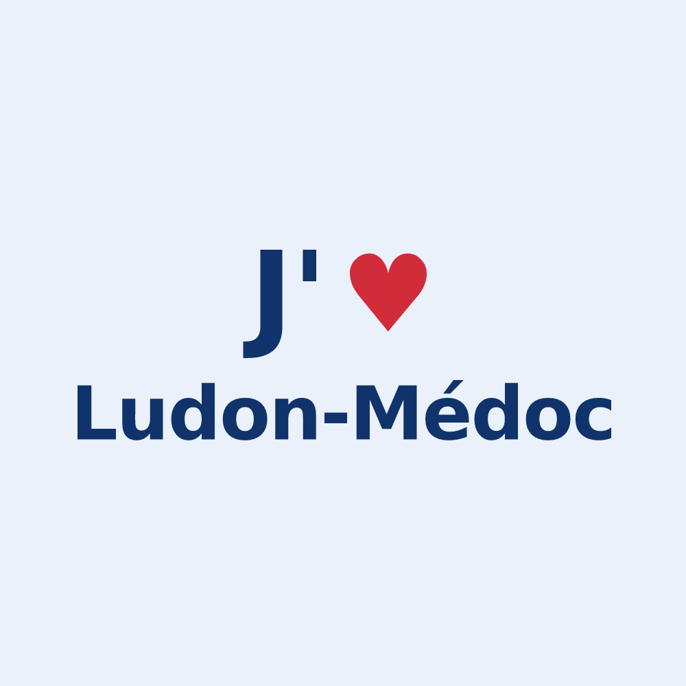 Sticker personnalisé Ludon-Médoc — design J'aime Ludon-Médoc