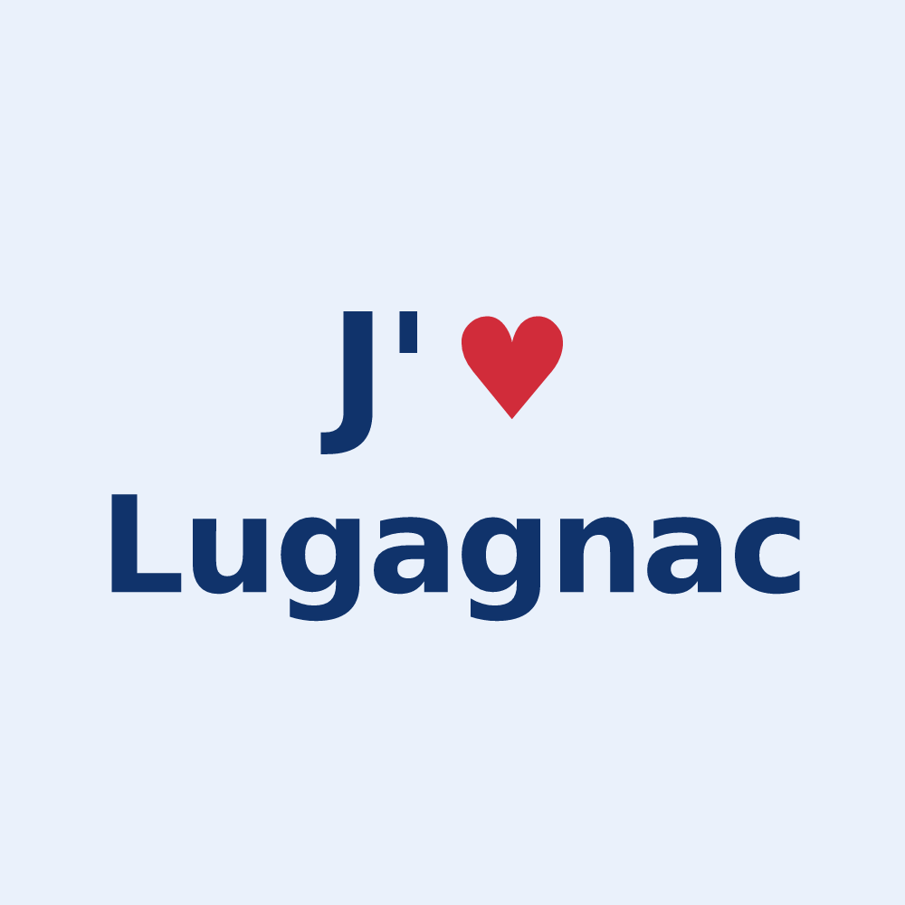 Sticker personnalisé Lugagnac — design J'aime Lugagnac