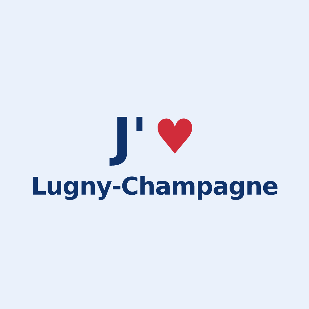 Sticker personnalisé Lugny-Champagne — design J'aime Lugny-Champagne