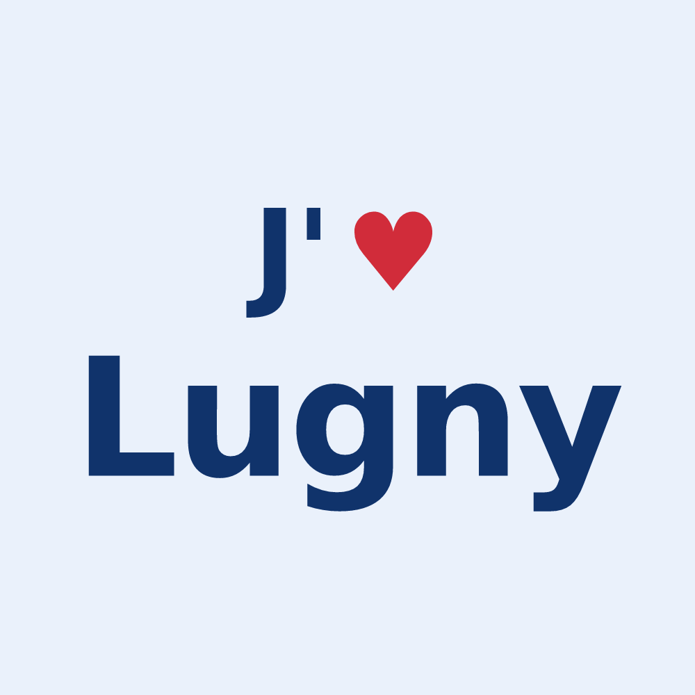 Sticker personnalisé Lugny — design J'aime Lugny