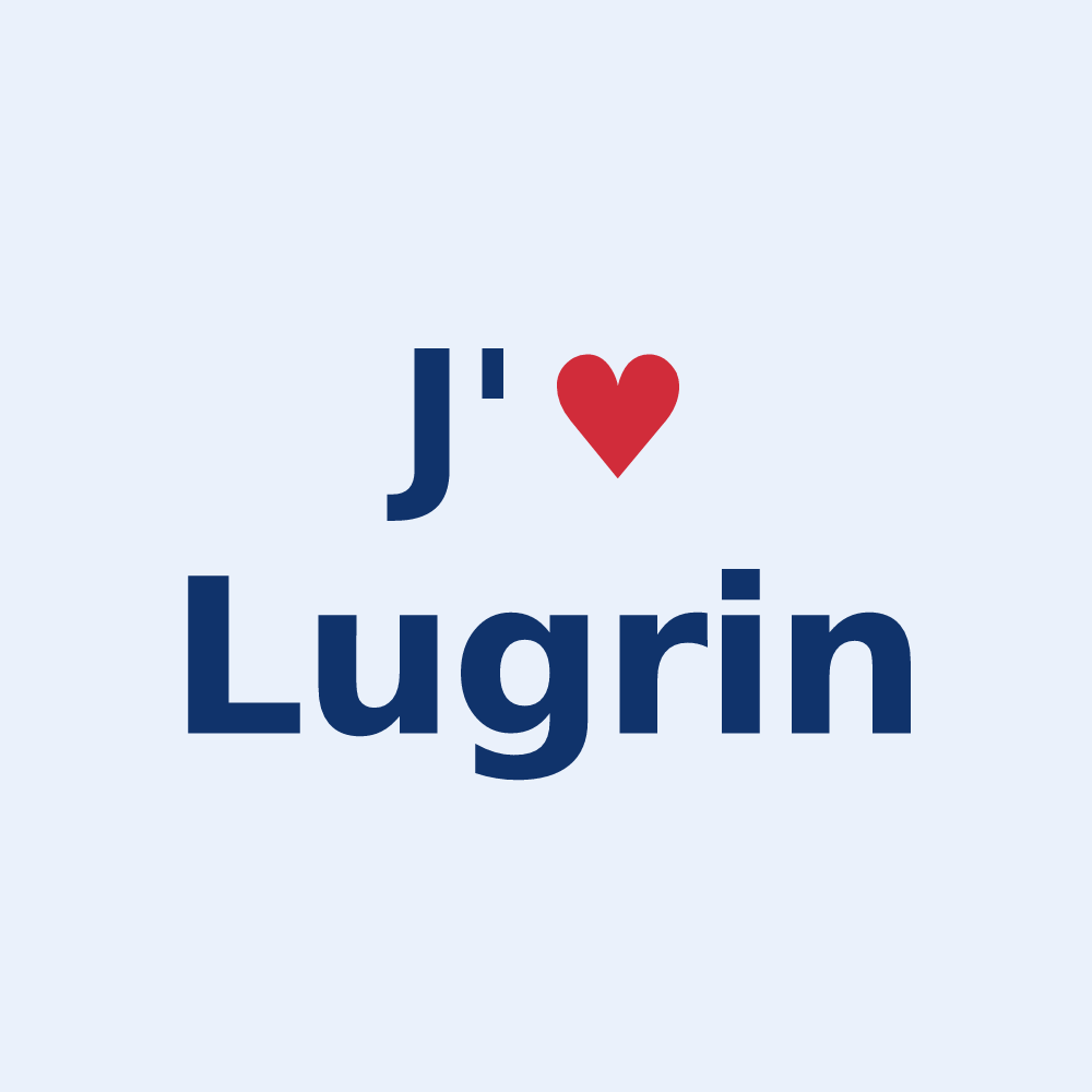 Sticker personnalisé Lugrin — design J'aime Lugrin