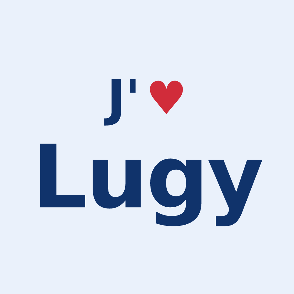 Sticker personnalisé Lugy — design J'aime Lugy