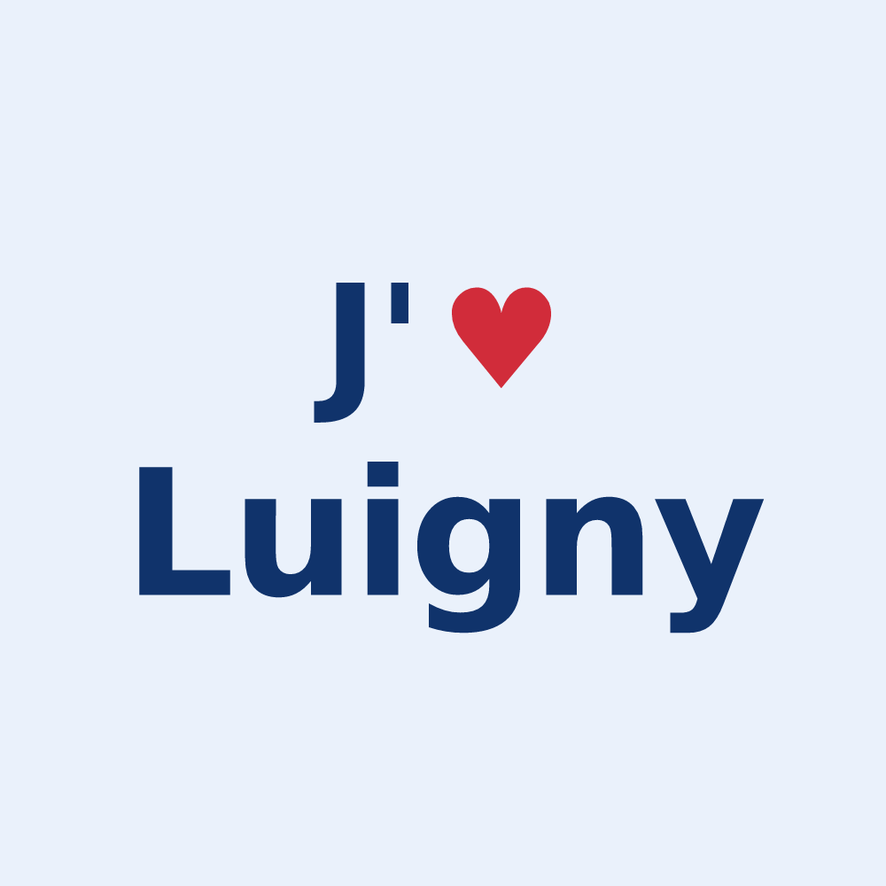 Sticker personnalisé Luigny — design J'aime Luigny