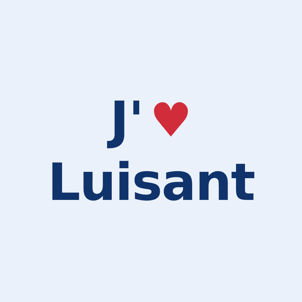 Sticker personnalisé Luisant — design J'aime Luisant