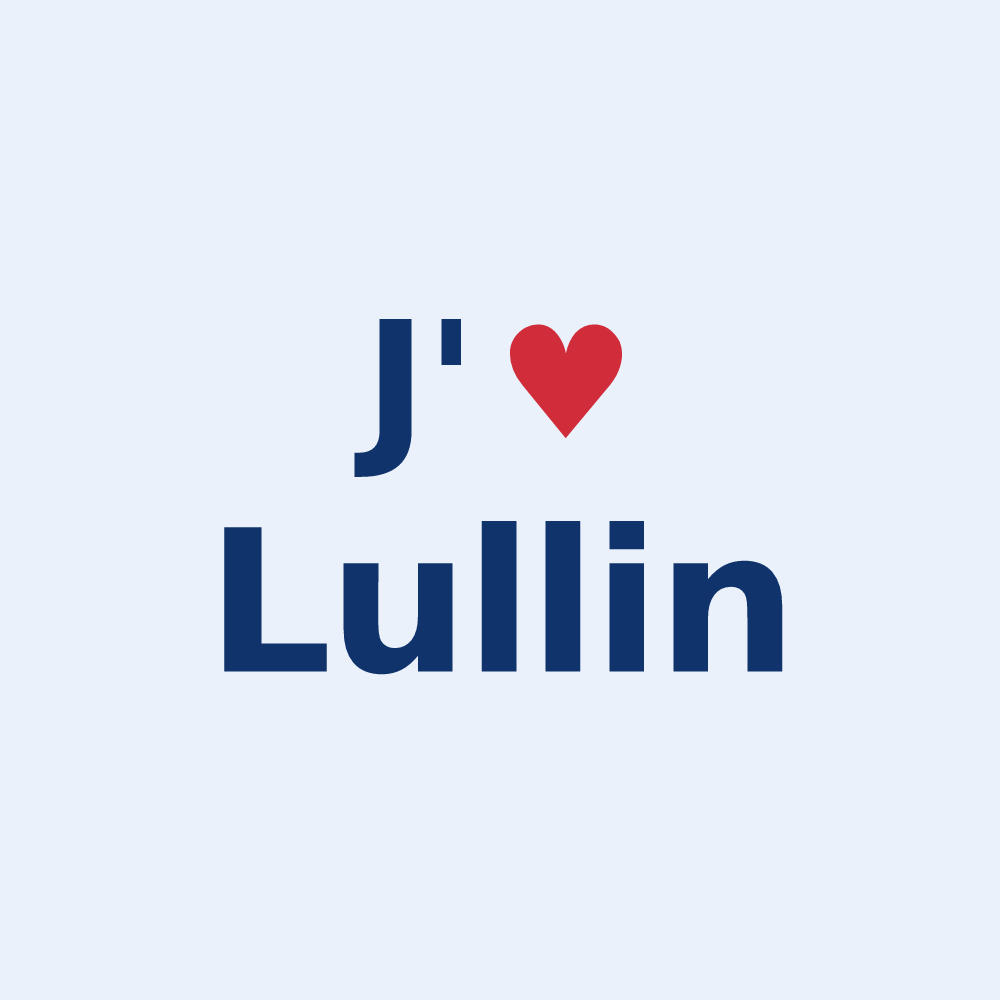 Sticker personnalisé Lullin — design J'aime Lullin