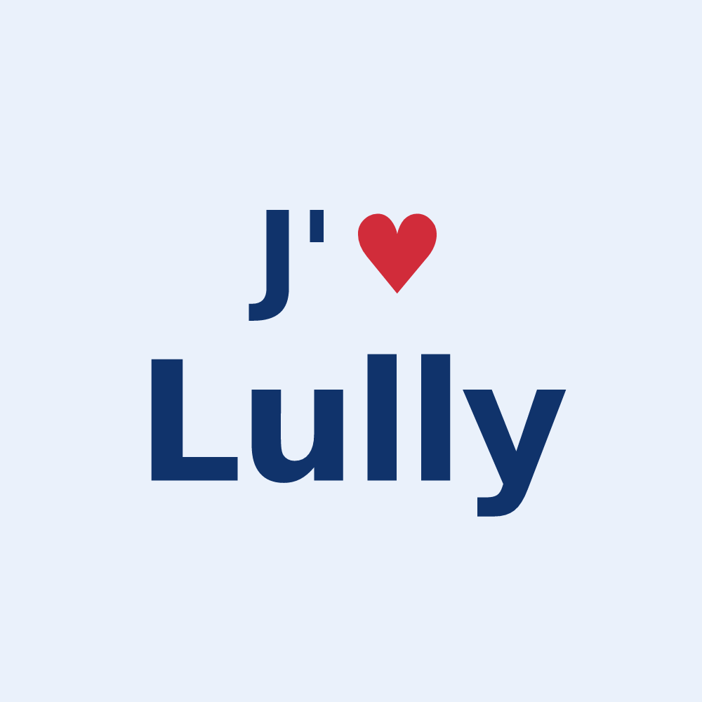 Sticker personnalisé Lully — design J'aime Lully