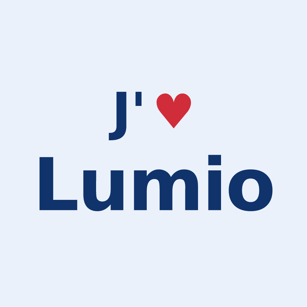 Sticker personnalisé Lumio — design J'aime Lumio