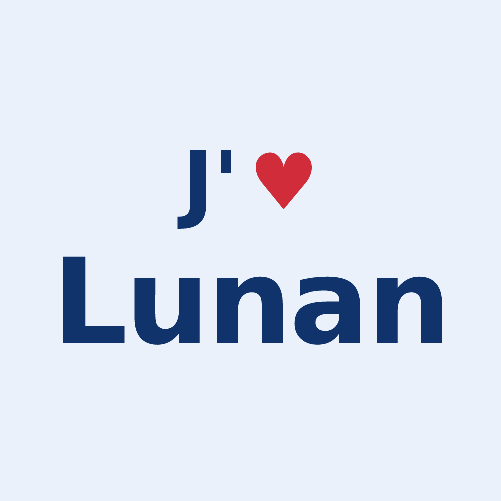 Sticker personnalisé Lunan — design J'aime Lunan