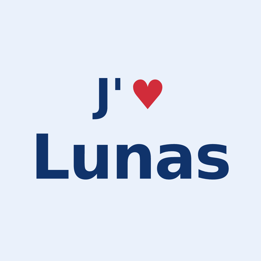 Sticker personnalisé Lunas — design J'aime Lunas
