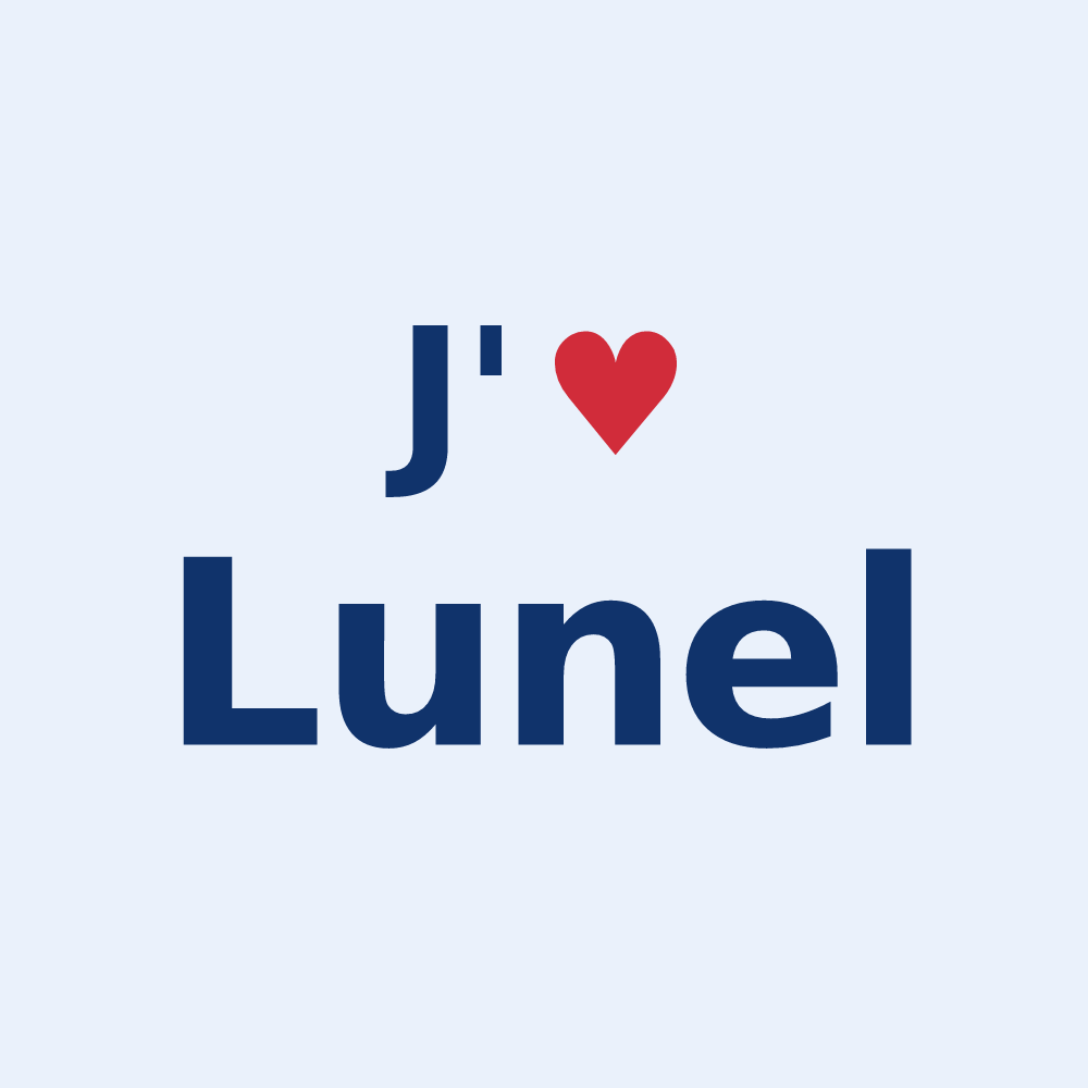 Sticker personnalisé Lunel — design J'aime Lunel