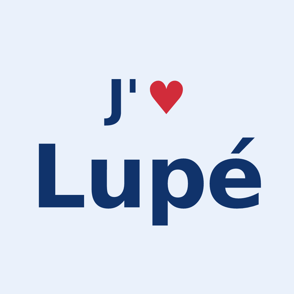 Sticker personnalisé Lupé — design J'aime Lupé