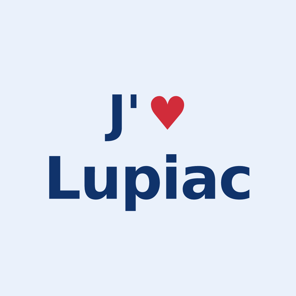 Sticker personnalisé Lupiac — design J'aime Lupiac