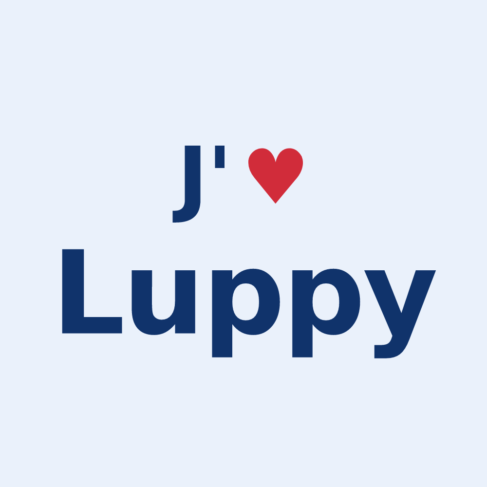 Sticker personnalisé Luppy — design J'aime Luppy