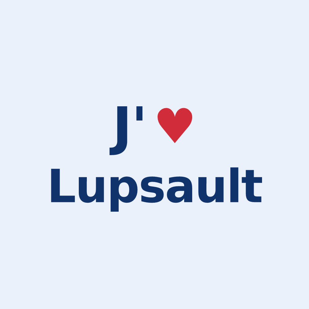 Sticker personnalisé Lupsault — design J'aime Lupsault