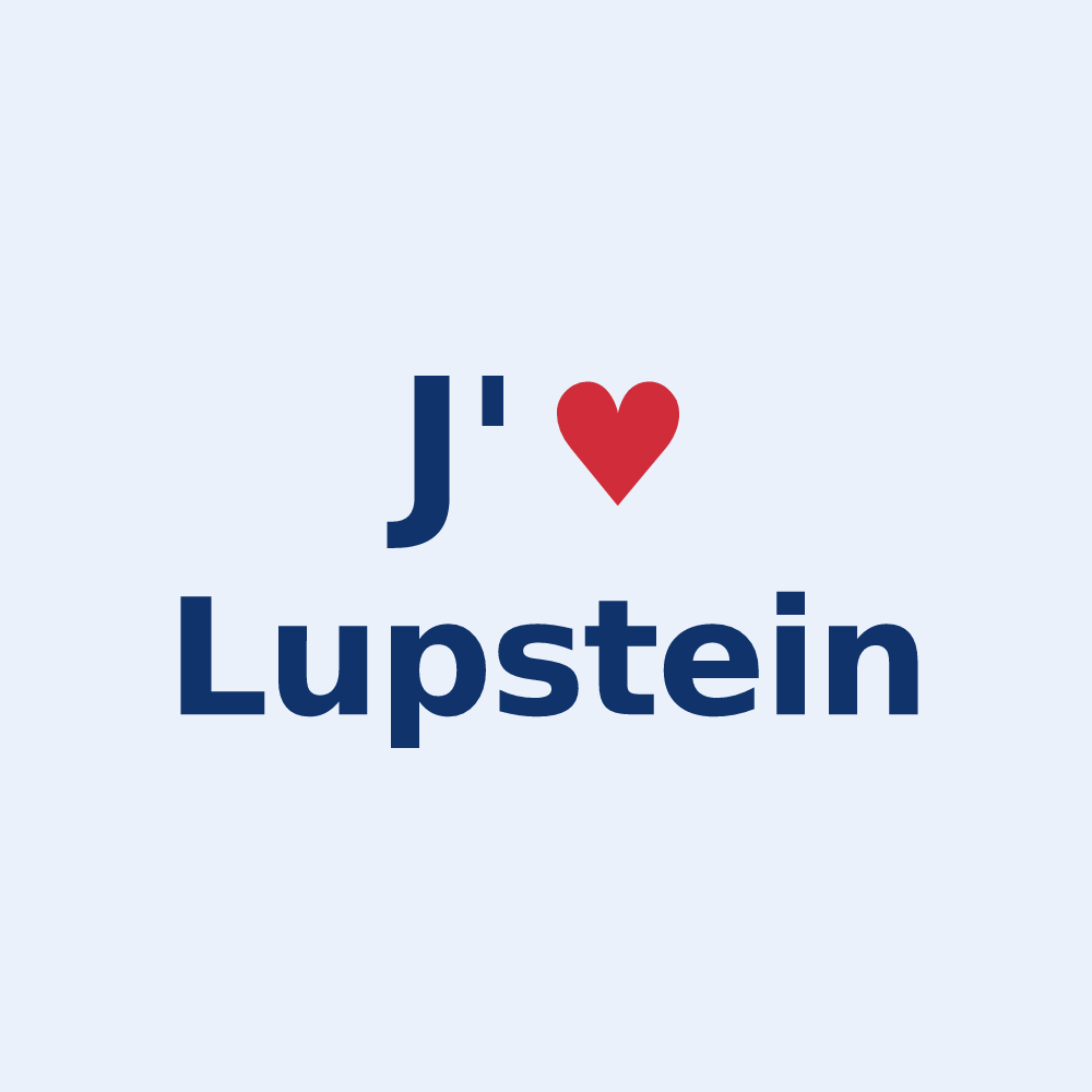 Sticker personnalisé Lupstein — design J'aime Lupstein