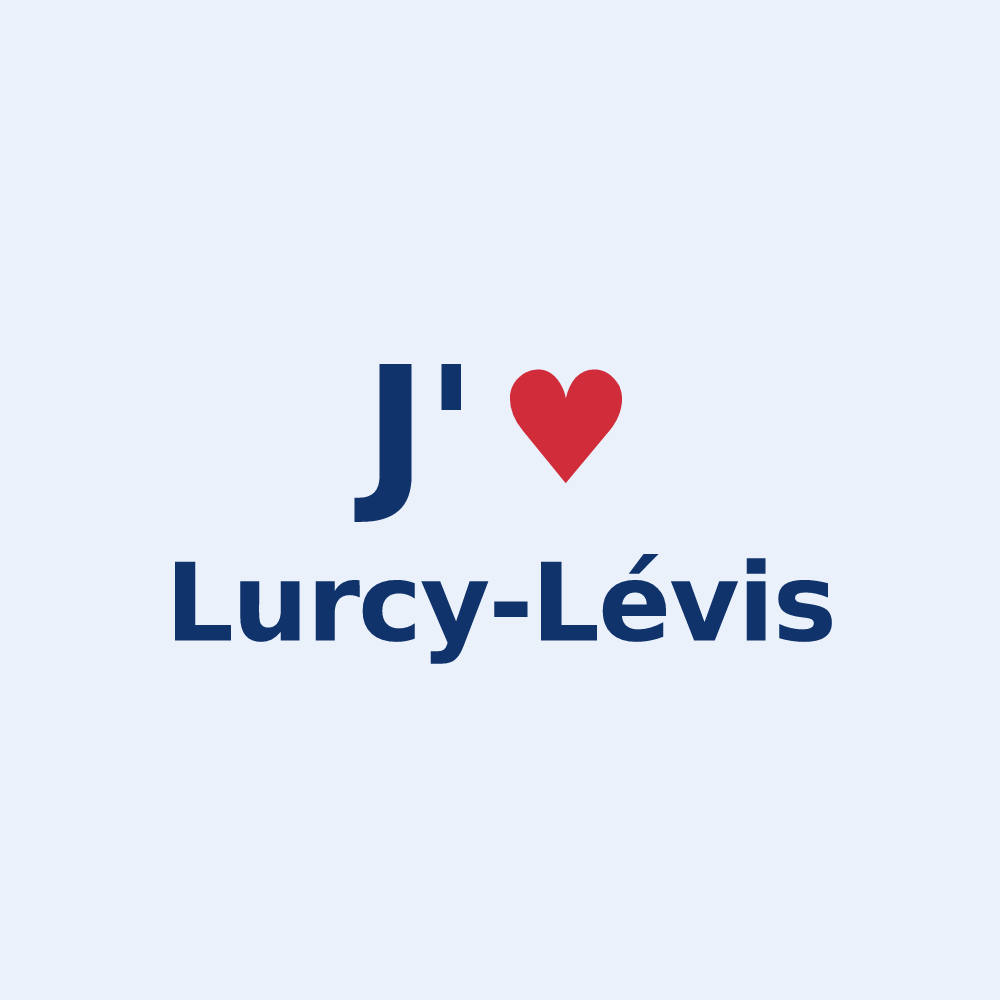 Sticker personnalisé Lurcy-Lévis — design J'aime Lurcy-Lévis