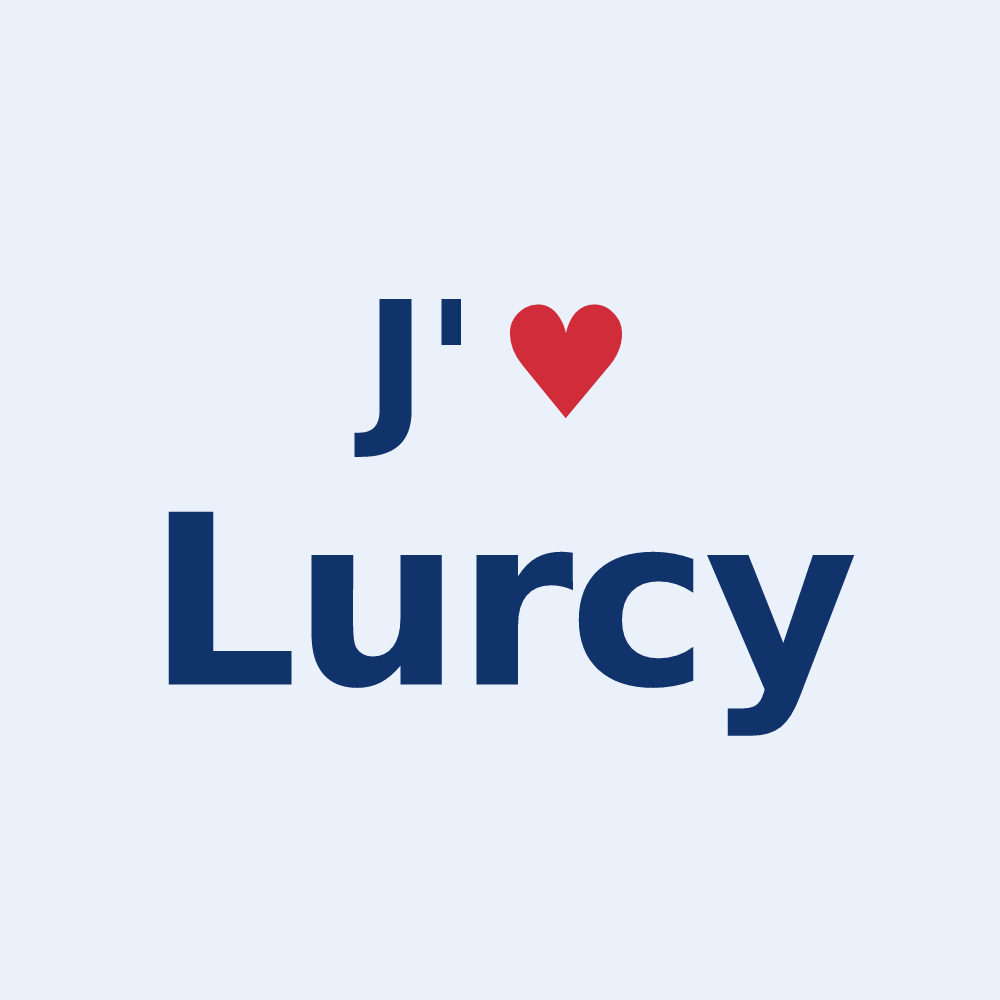 Sticker personnalisé Lurcy — design J'aime Lurcy