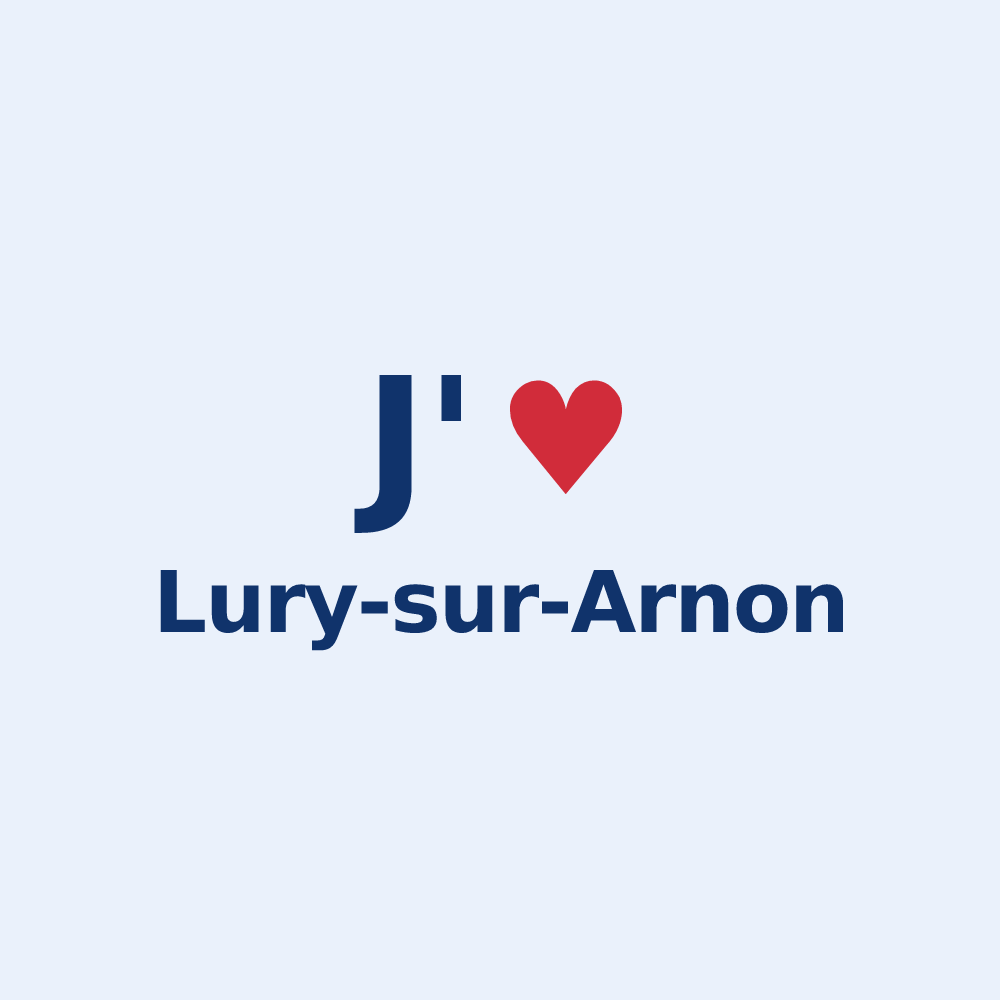 Sticker personnalisé Lury-sur-Arnon — design J'aime Lury-sur-Arnon
