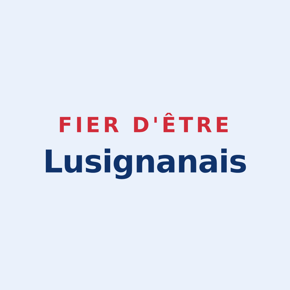 Sticker « Fier d'être Lusignanais » — design pour Lusignan-Petit