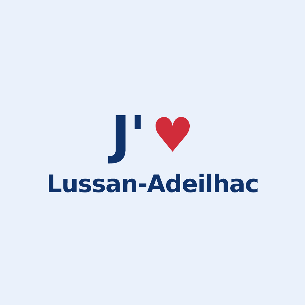 Sticker personnalisé Lussan-Adeilhac — design J'aime Lussan-Adeilhac