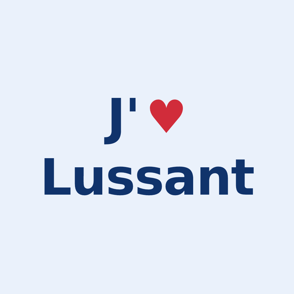 Sticker personnalisé Lussant — design J'aime Lussant