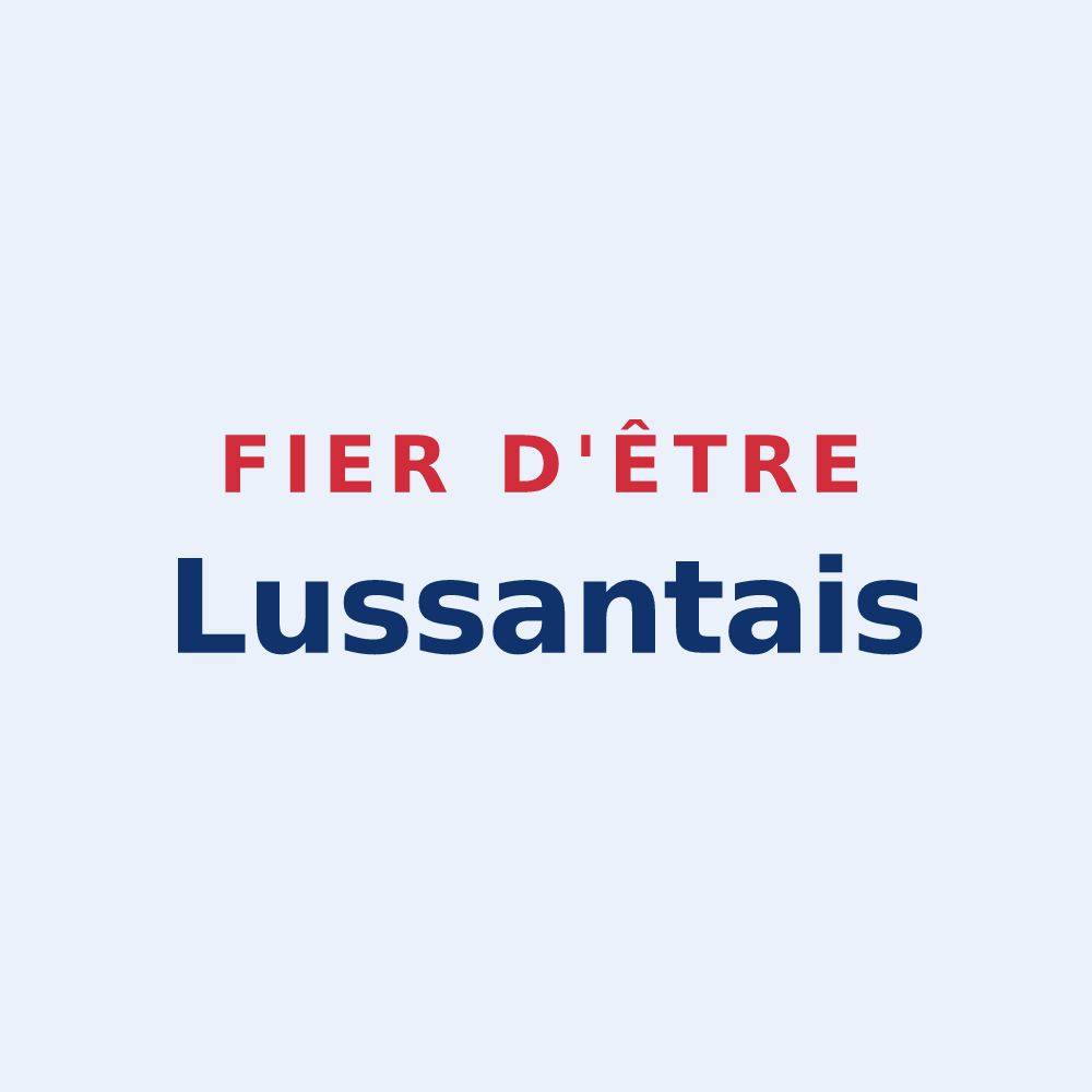 Sticker « Fier d'être Lussantais » — design pour Lussant
