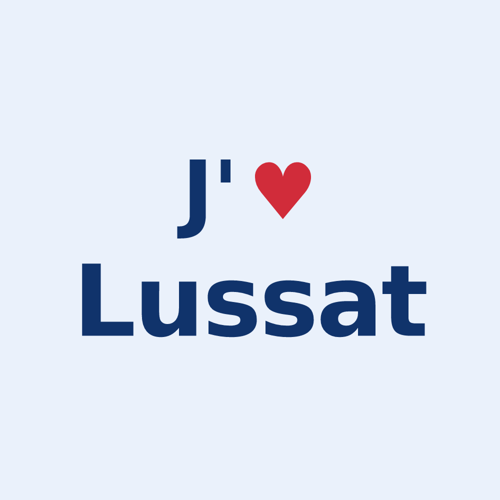 Sticker personnalisé Lussat — design J'aime Lussat