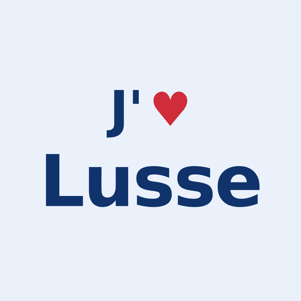 Sticker personnalisé Lusse — design J'aime Lusse