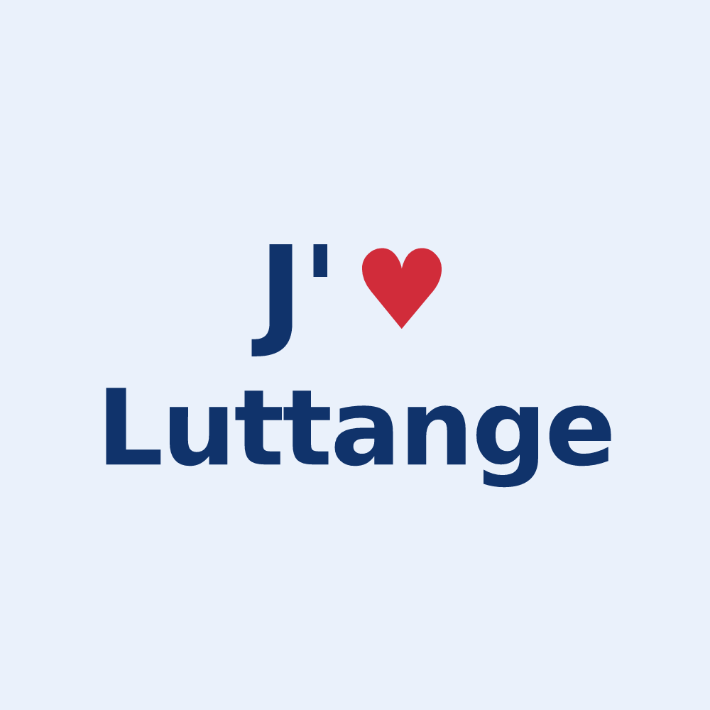 Sticker personnalisé Luttange — design J'aime Luttange