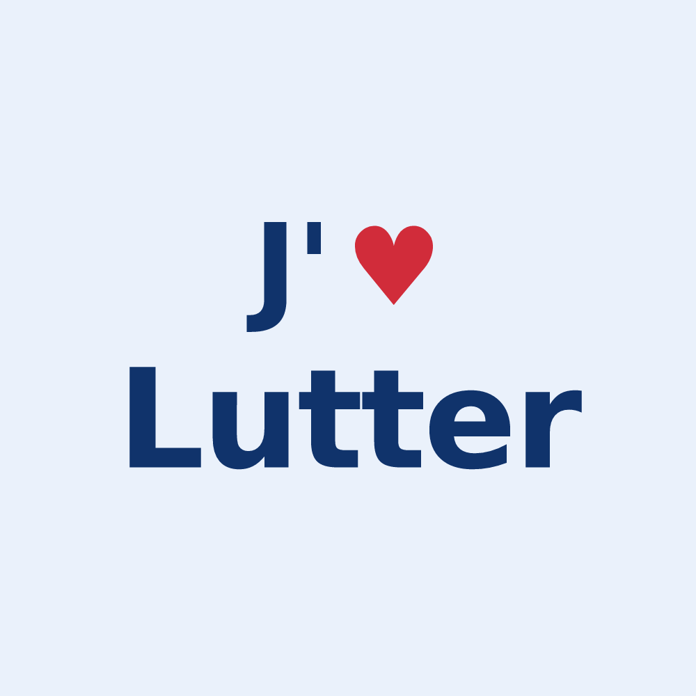 Sticker personnalisé Lutter — design J'aime Lutter