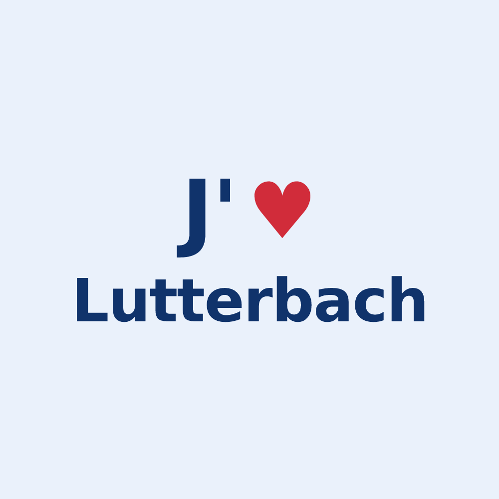 Sticker personnalisé Lutterbach — design J'aime Lutterbach