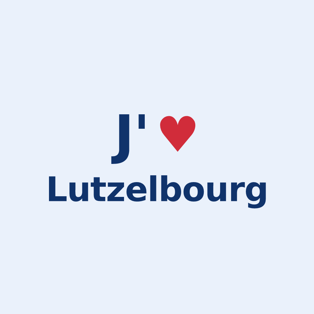 Sticker personnalisé Lutzelbourg — design J'aime Lutzelbourg